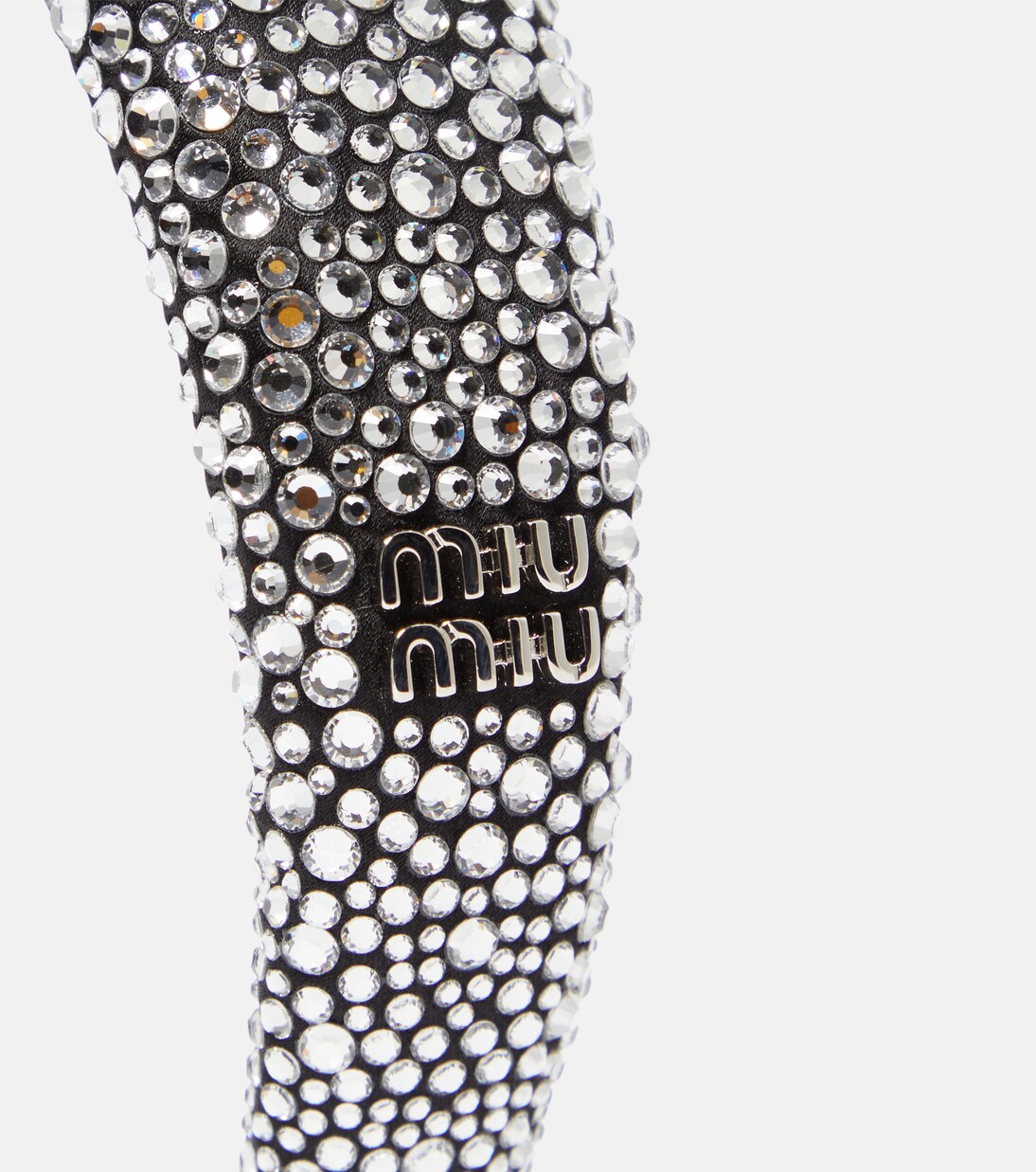 Cerchietto con cristalli e logo | Miu Miu