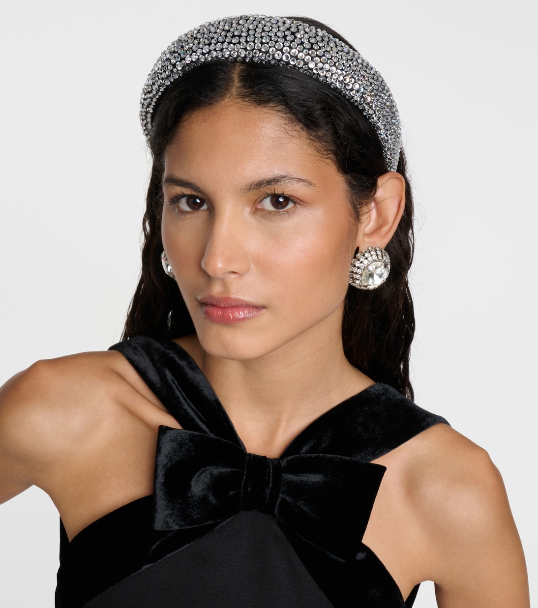 Cerchietto con cristalli e logo | Miu Miu