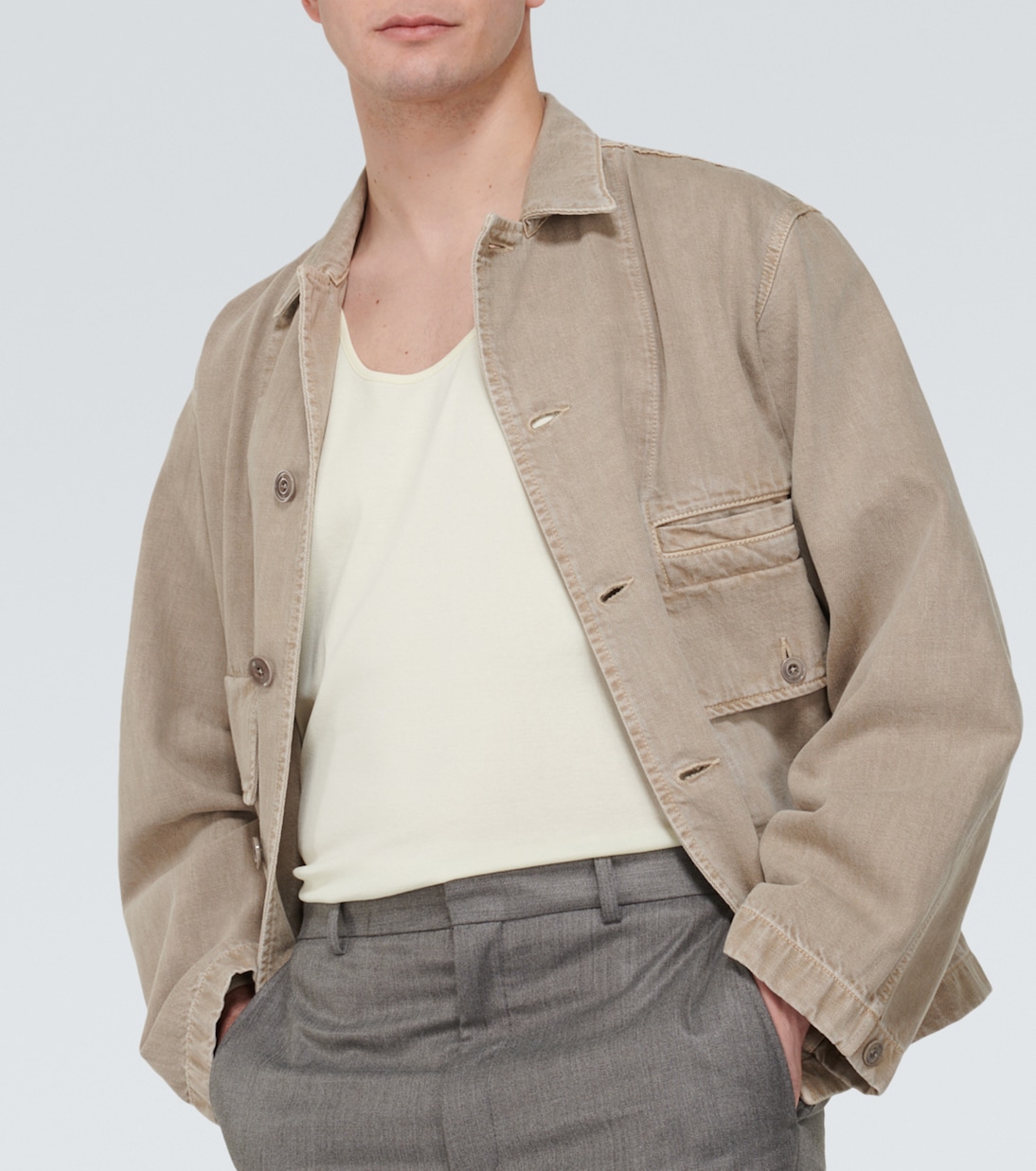 Ribbed-knit cotton jersey tank top | Lemaire