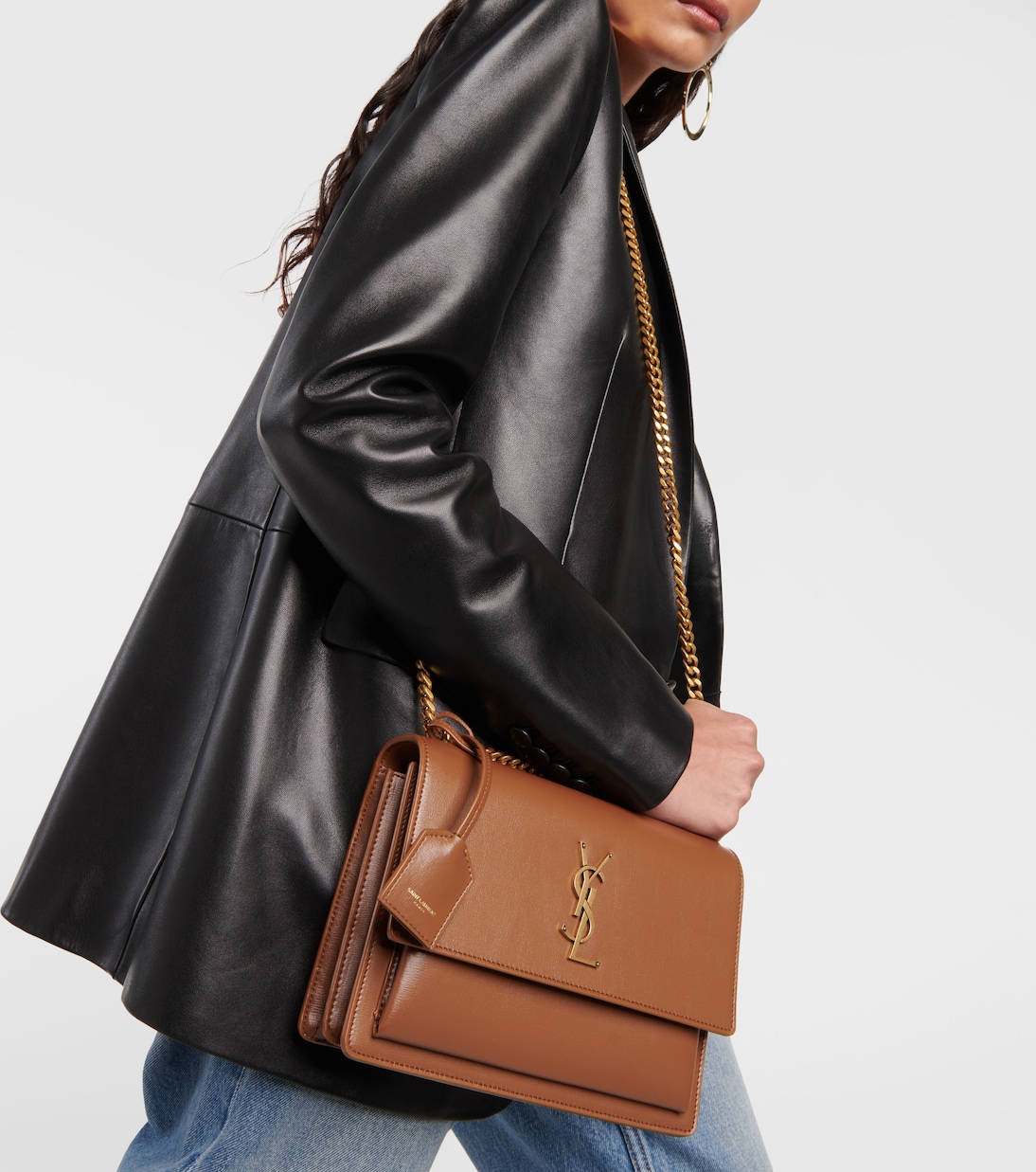 Sunset Medium leather shoulder bag | Saint Laurent