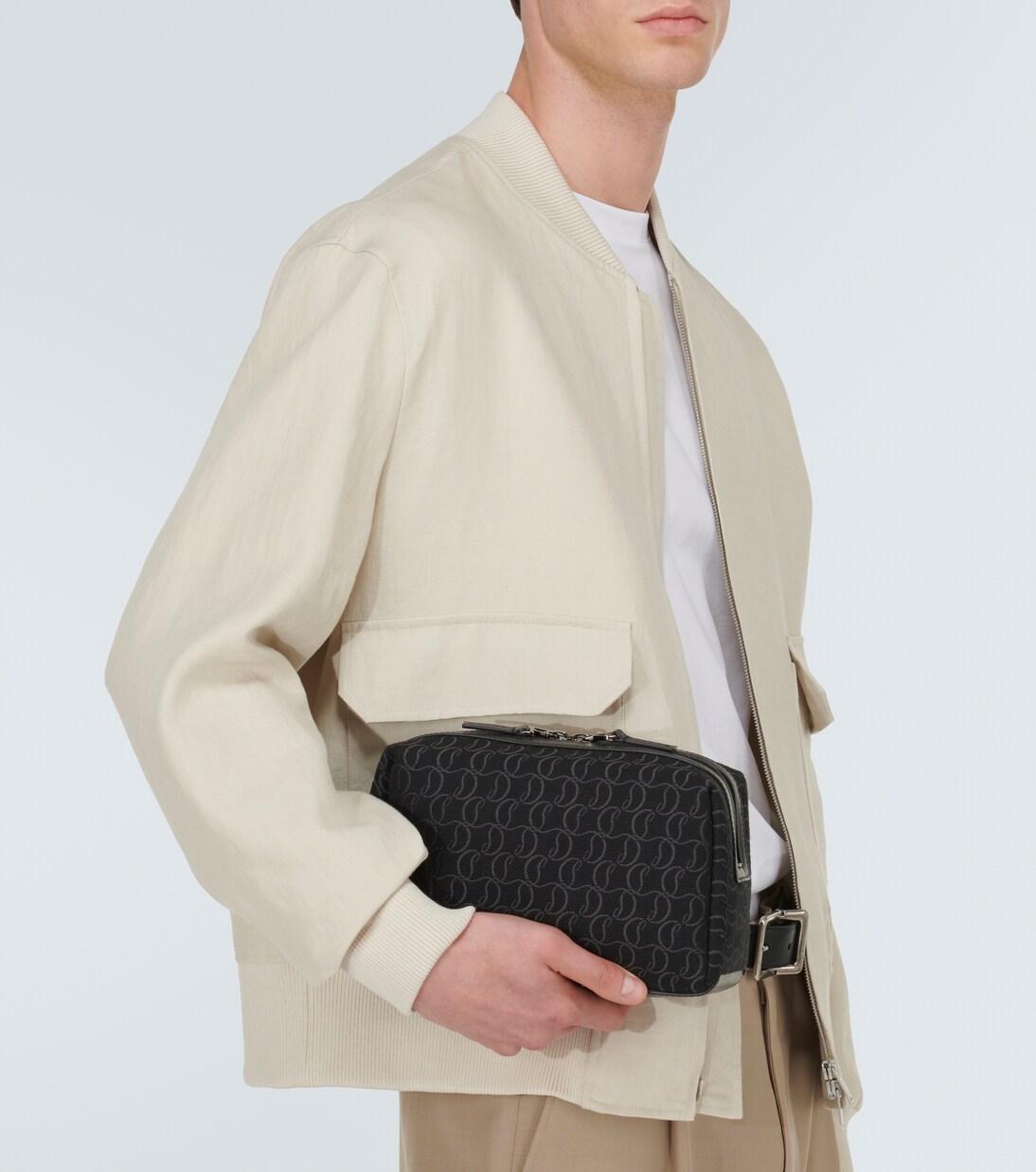 Zip N Flap logo jacquard pouch | Christian Louboutin