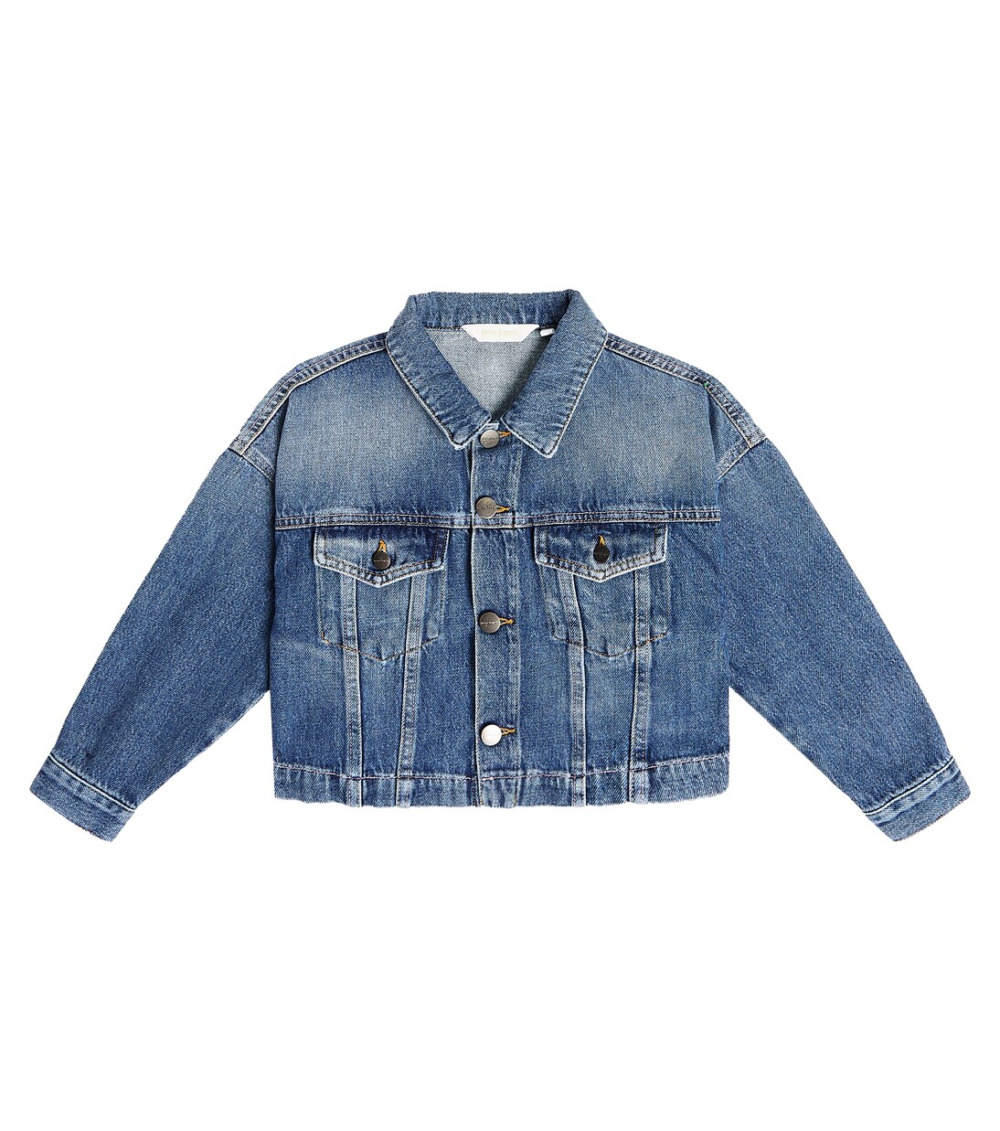 Logo cropped denim jacket | Palm Angels Kids