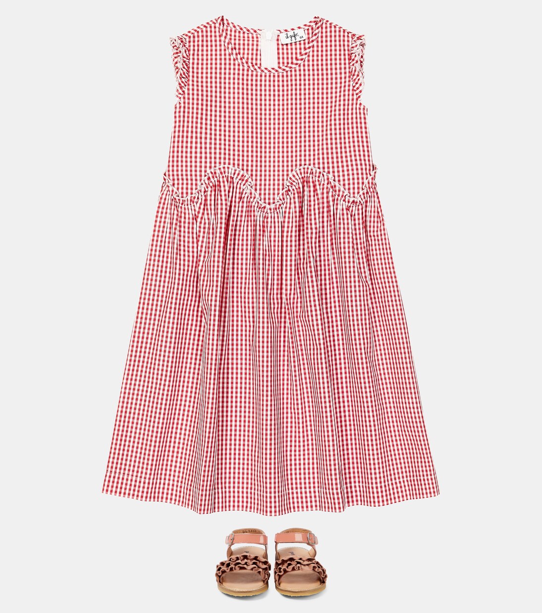 Ruffles leather sandals | Petit Nord