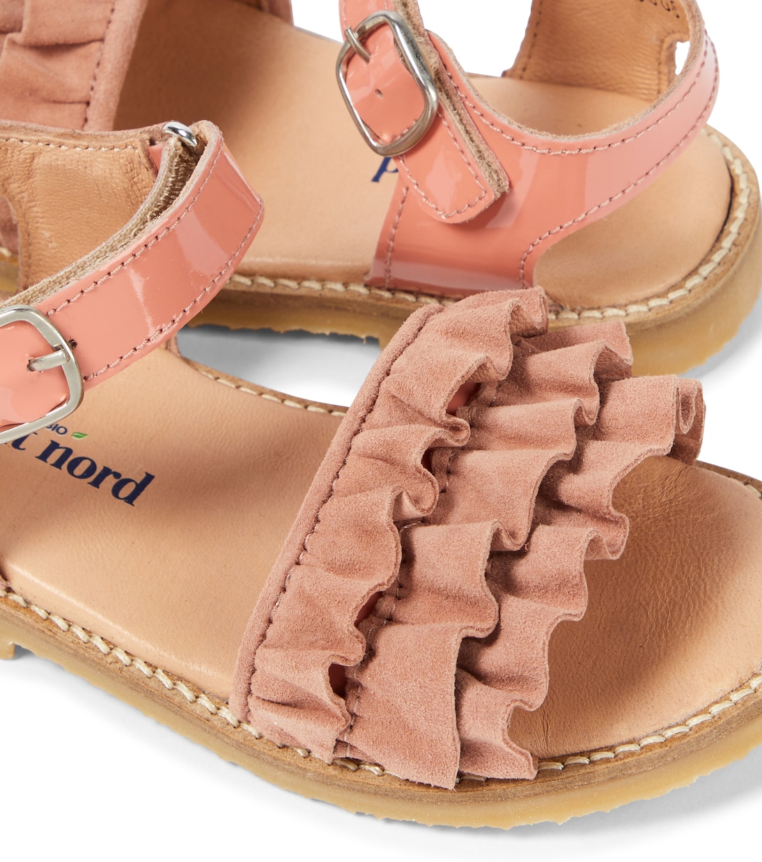 Ruffles leather sandals | Petit Nord