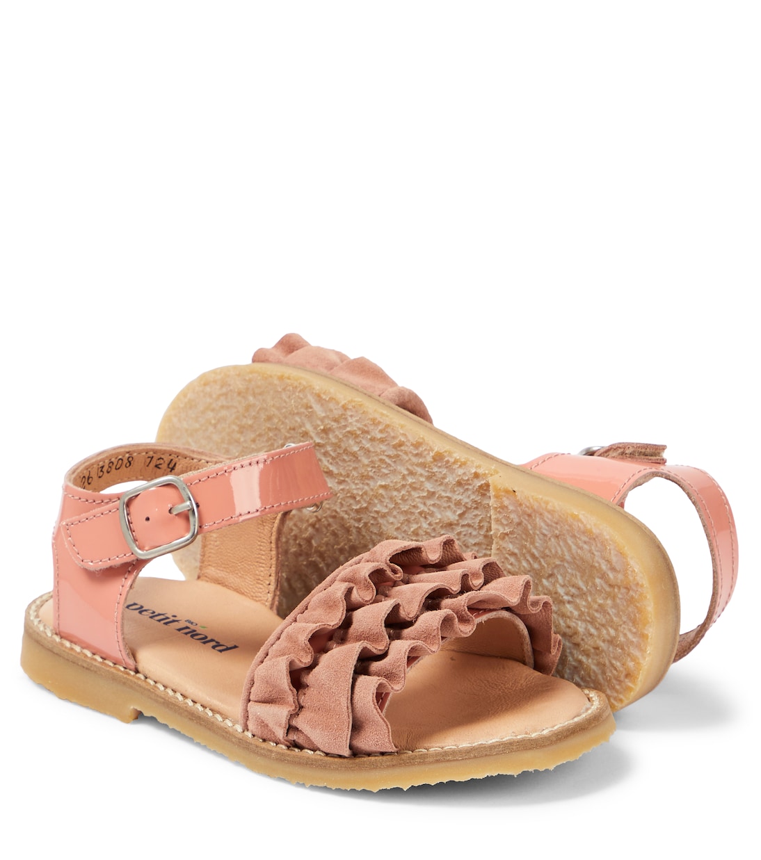 Ruffles leather sandals | Petit Nord
