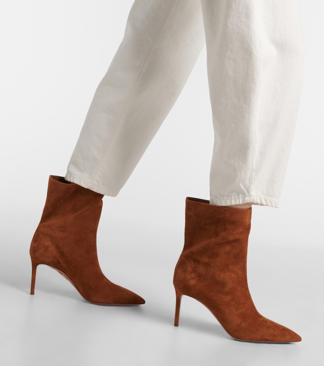 Ankle Boots Matignon aus Veloursleder | Aquazzura