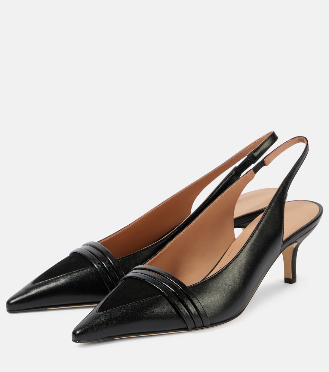 Tanner 45 leather slingback pumps | Malone Souliers