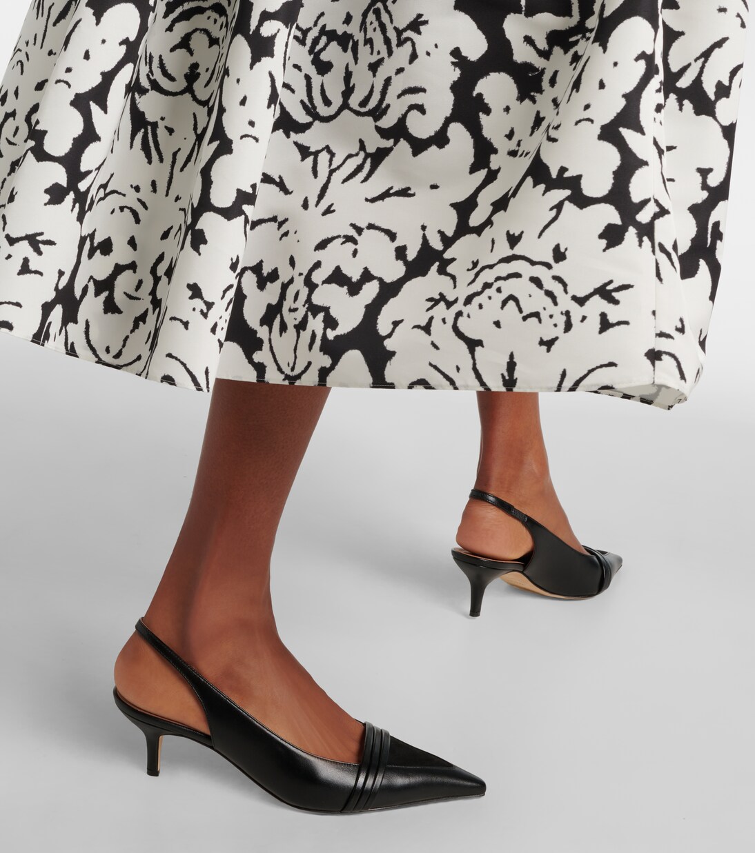Tanner 45 leather slingback pumps | Malone Souliers