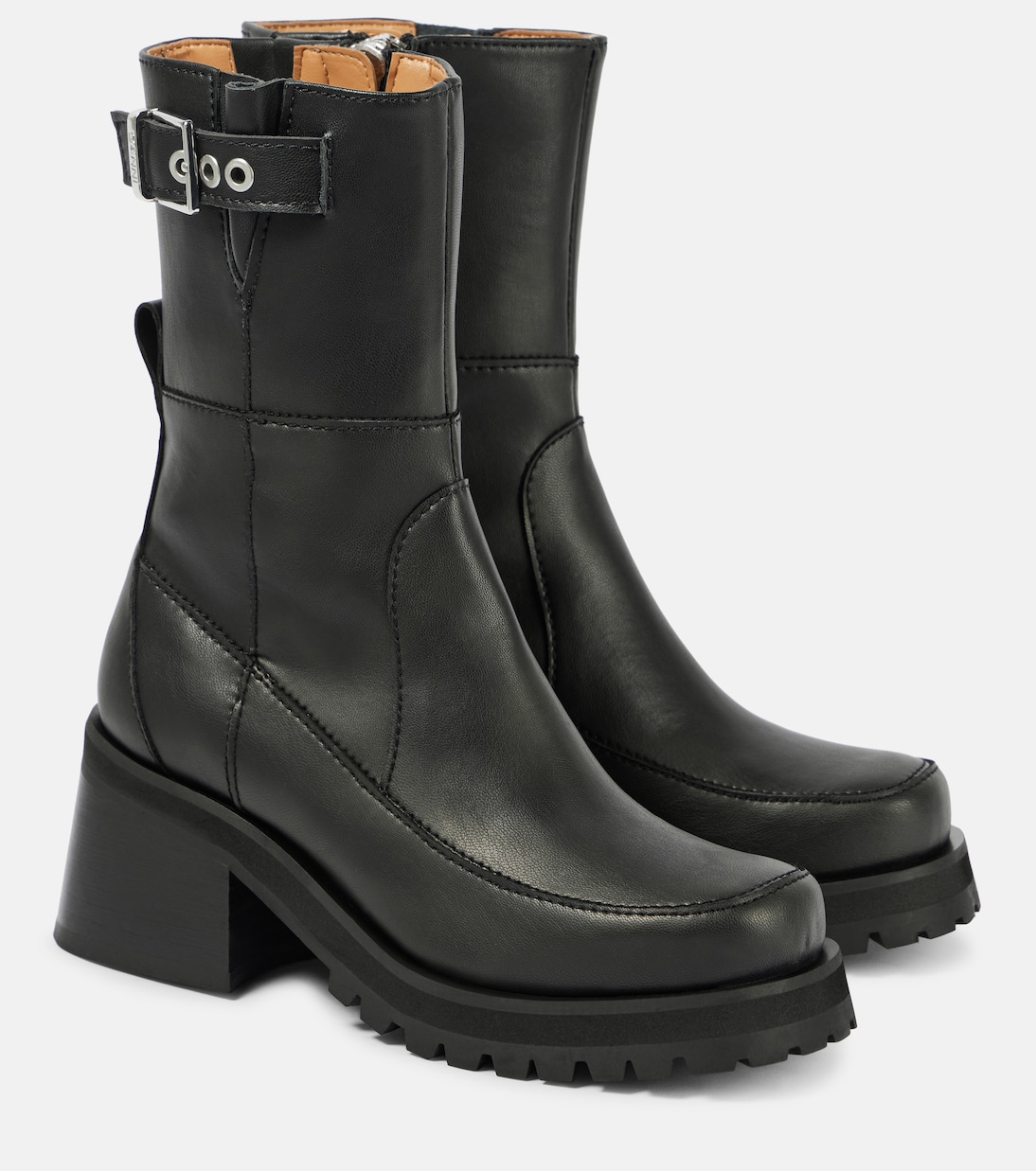 Ankle Boots aus Lederimitat | Ganni