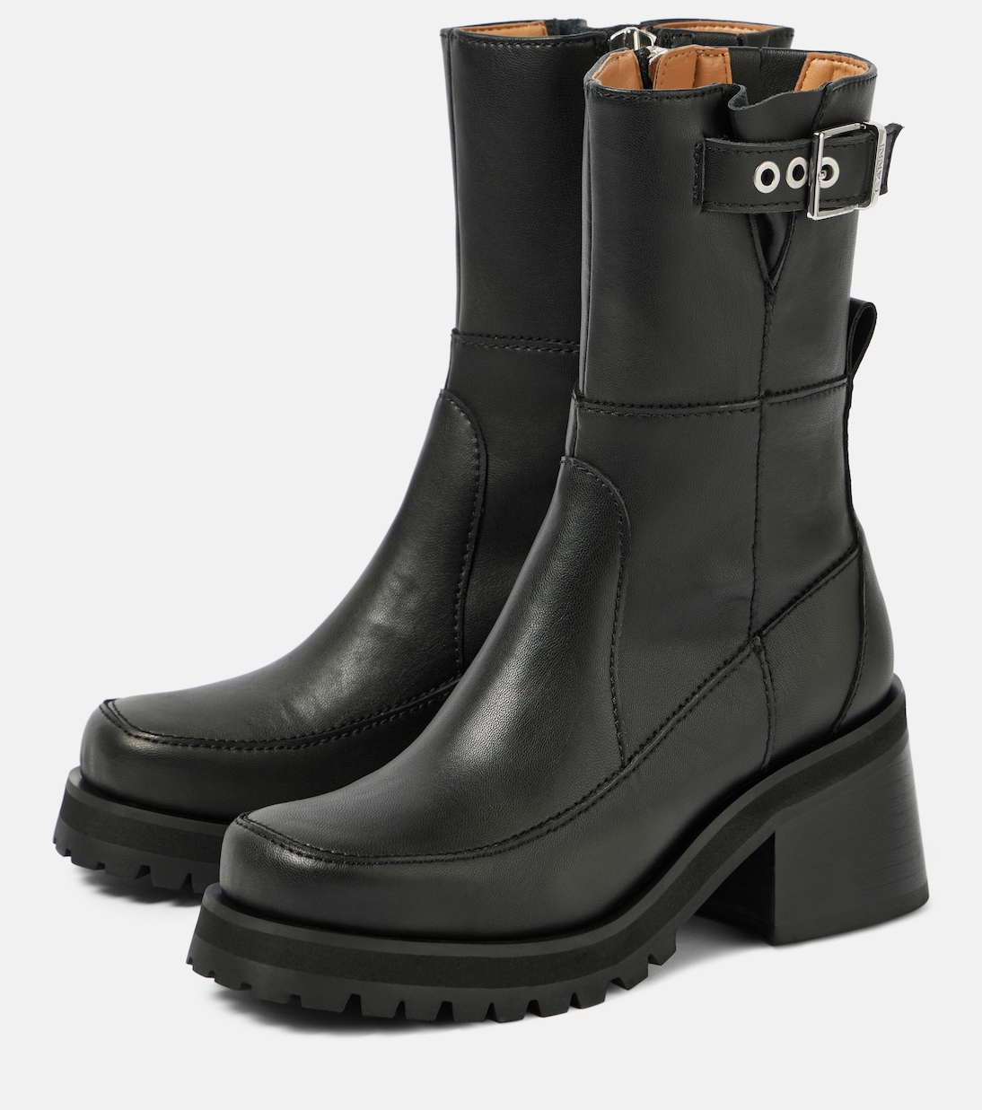 Ankle Boots aus Lederimitat | Ganni