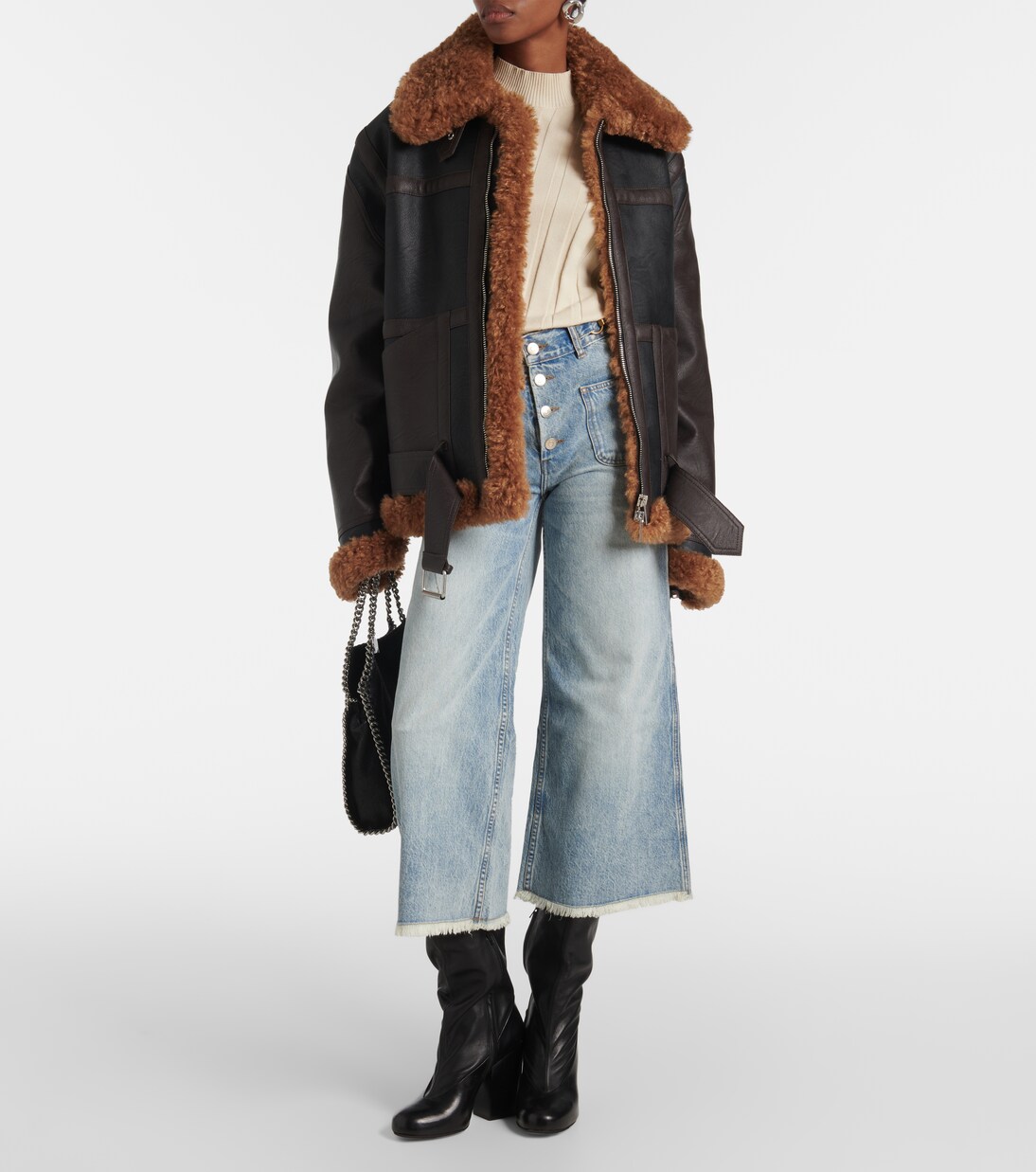 High-Rise Cropped Flared Jeans | Stella McCartney