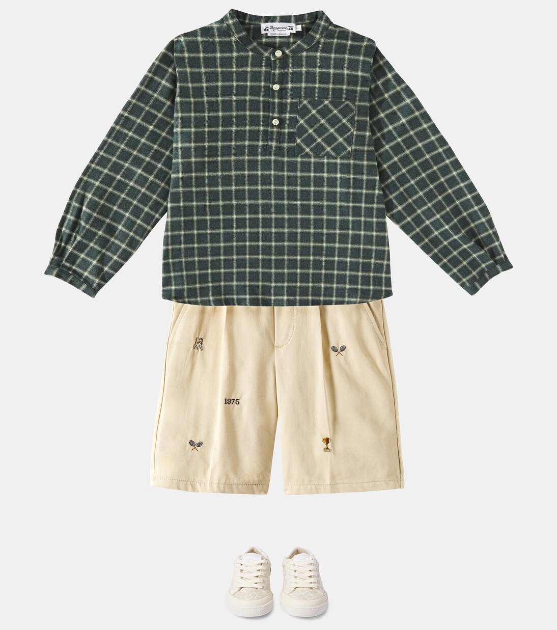 Artiste checked cotton top | Bonpoint