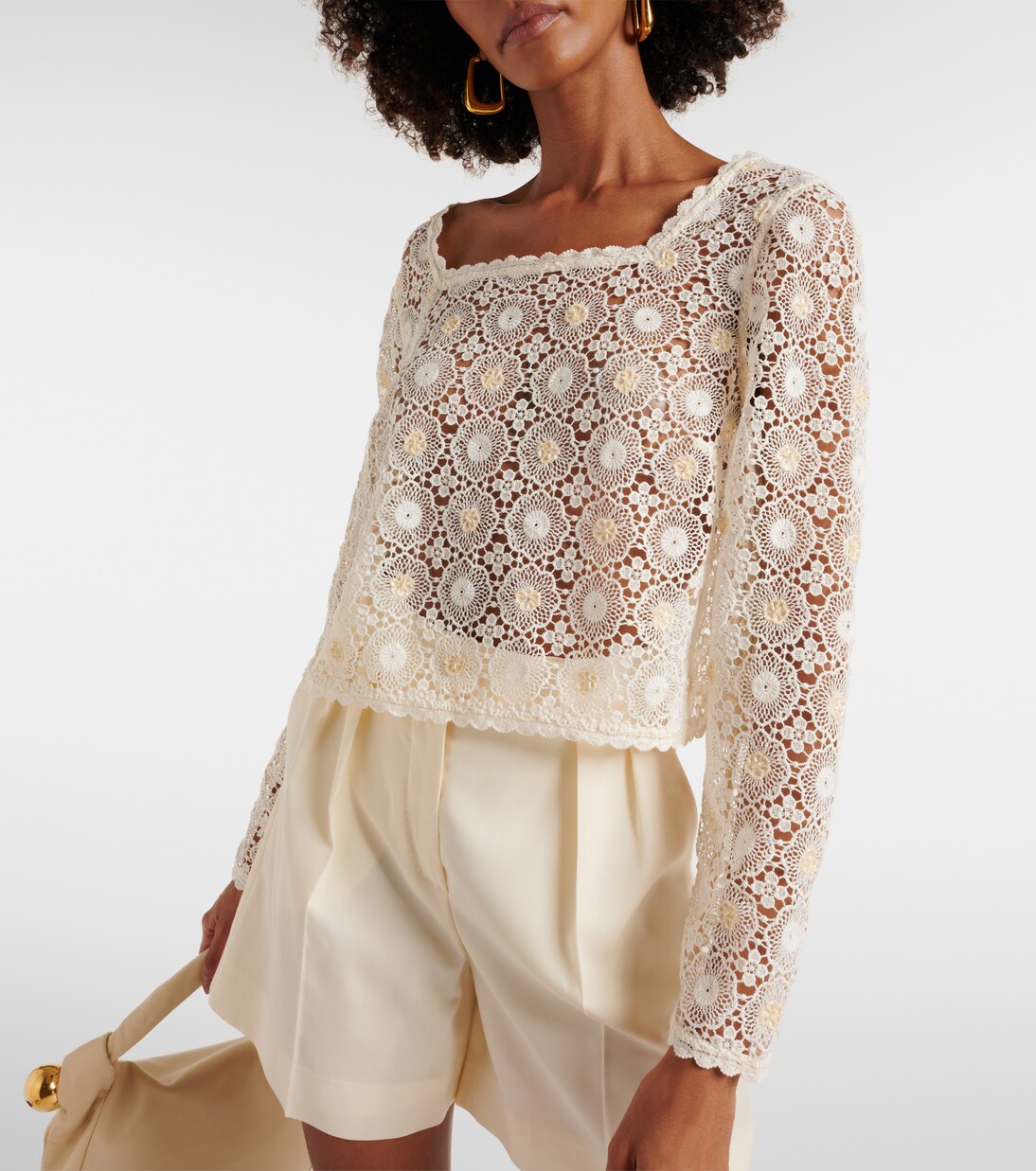 Cropped-Top Natayla aus Häkelstrick | Rixo