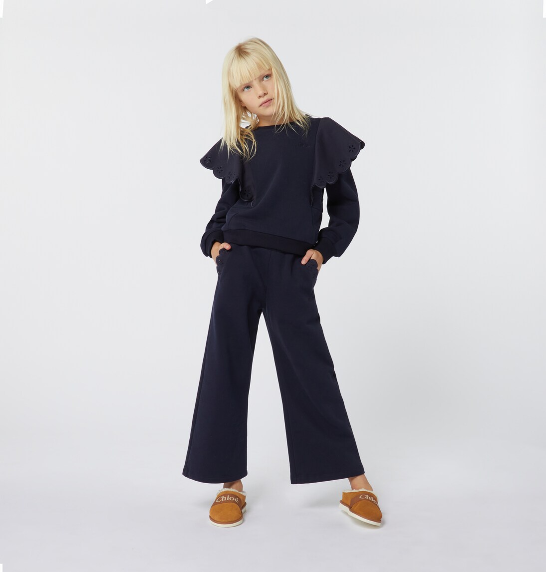 Logo cotton sweatpants | Chloé Kids