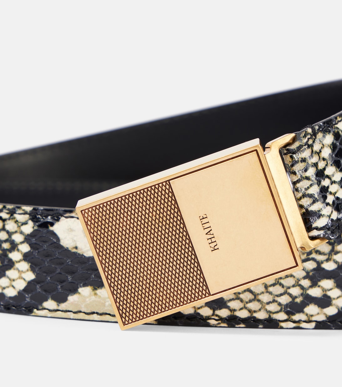 Elio snake-effect leather belt | Khaite