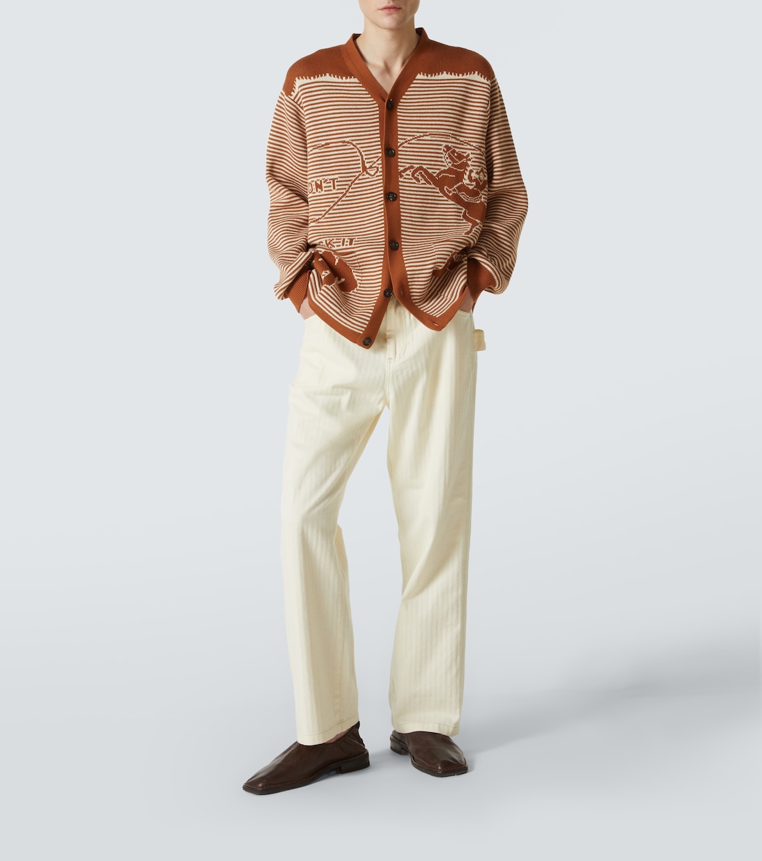 Cardigan Buckaroo in cotone a righe | Bode