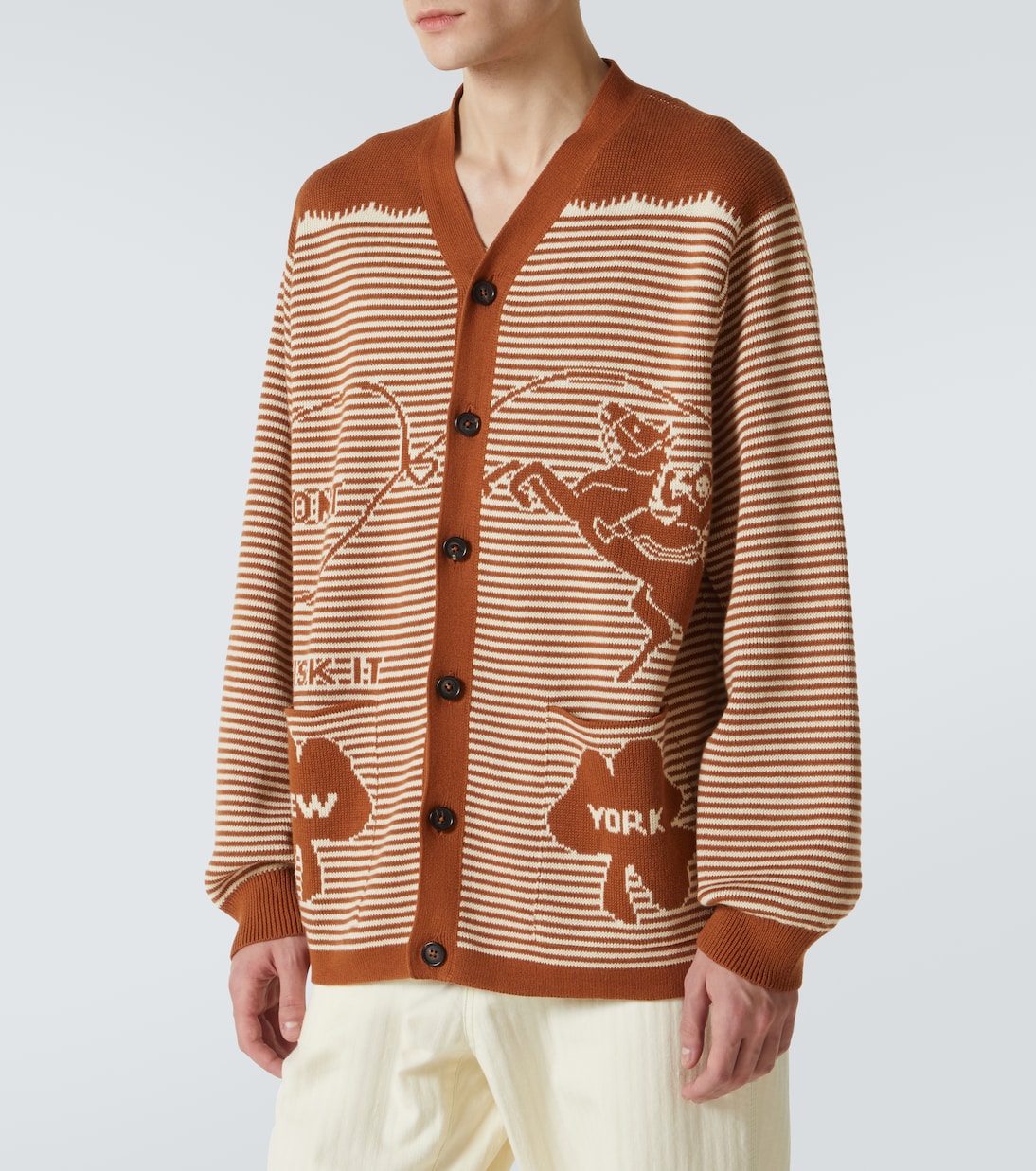 Cardigan Buckaroo in cotone a righe | Bode