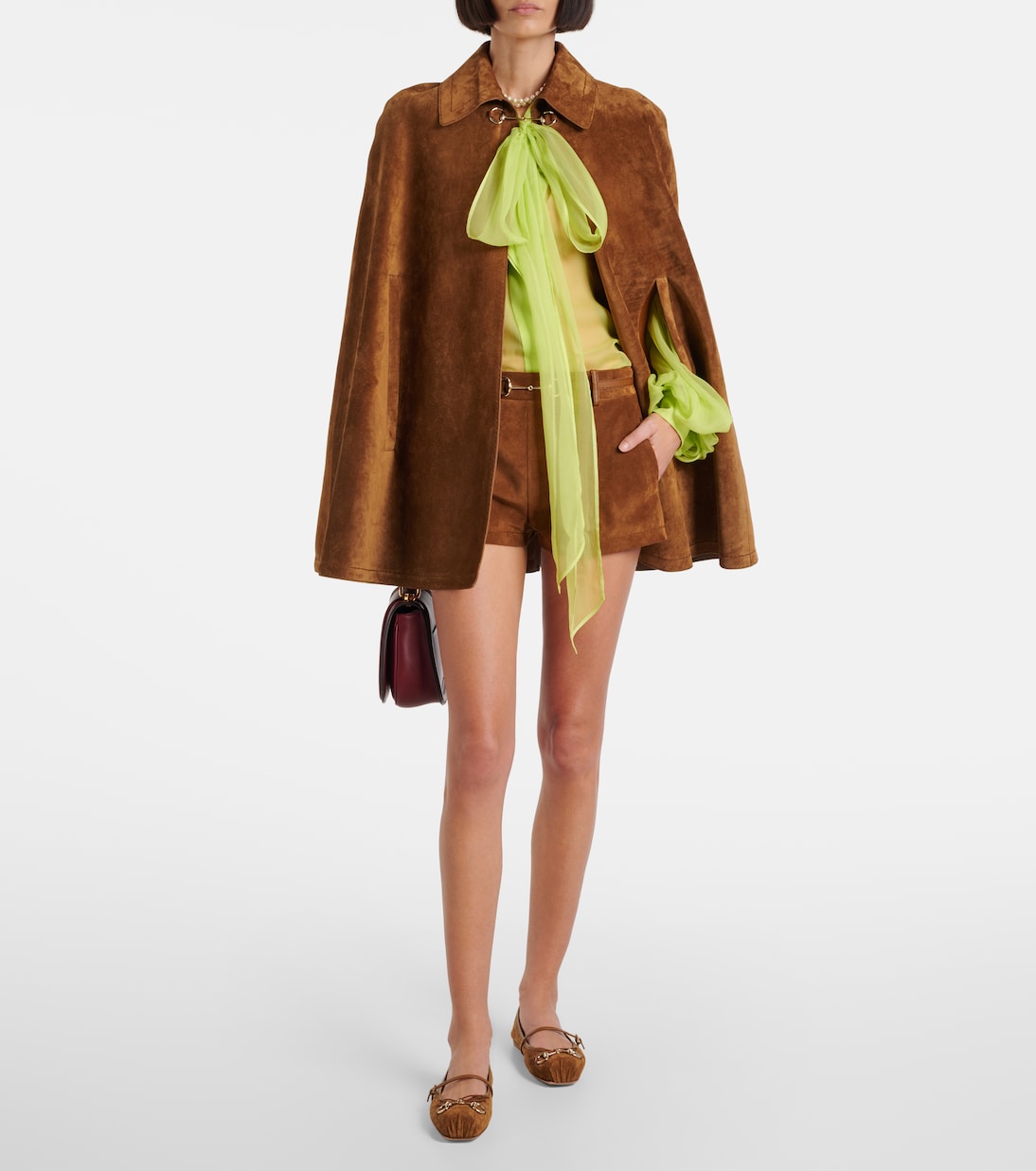 Gucci Horsebit GG suede ballet flats | Gucci