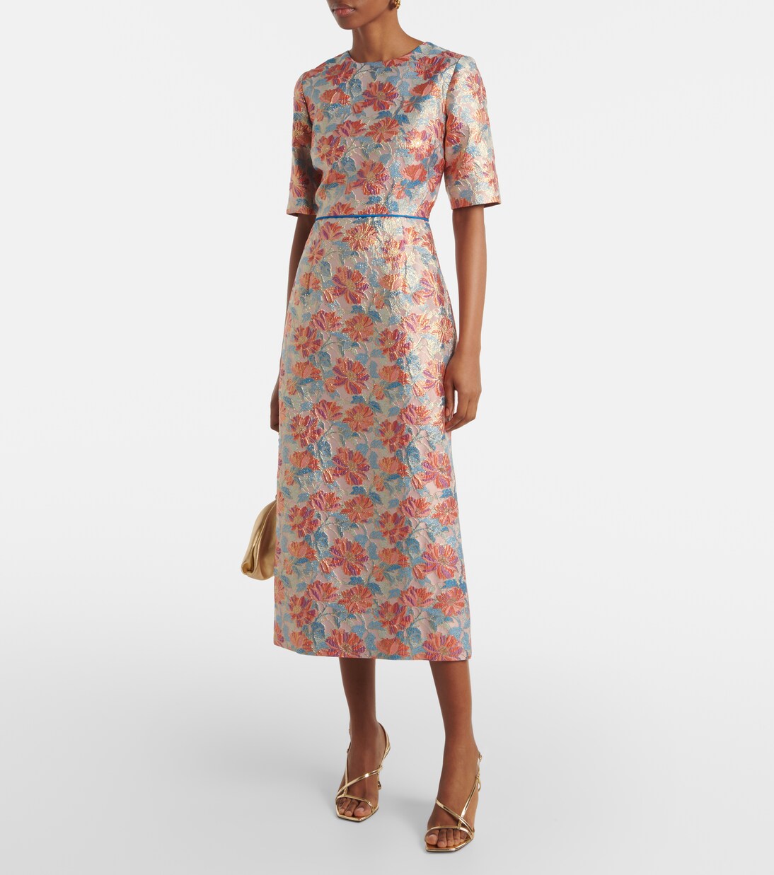 Robe de cocktail en brocart métallisé | Markarian