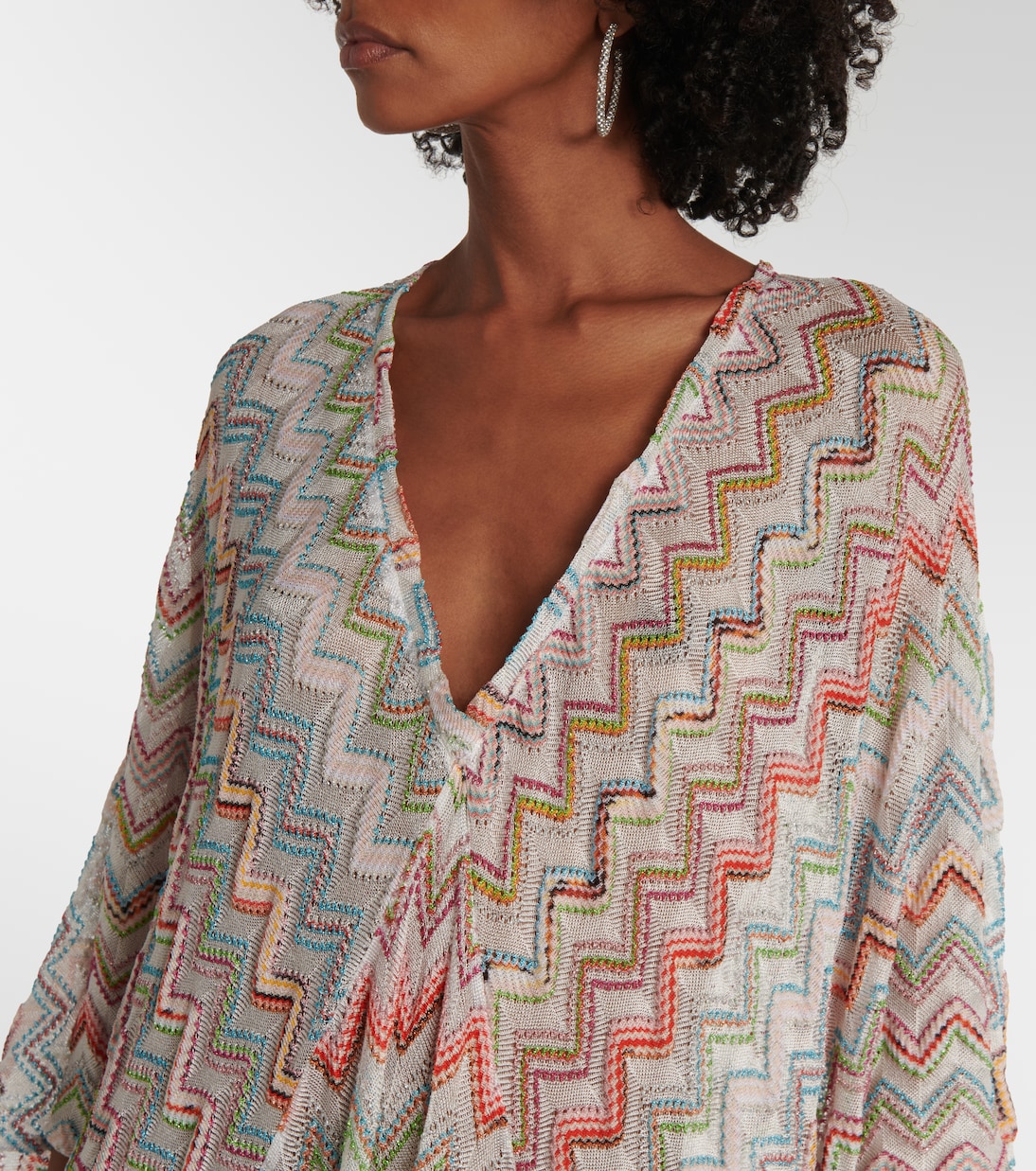 Zigzag lamé beach dress | Missoni