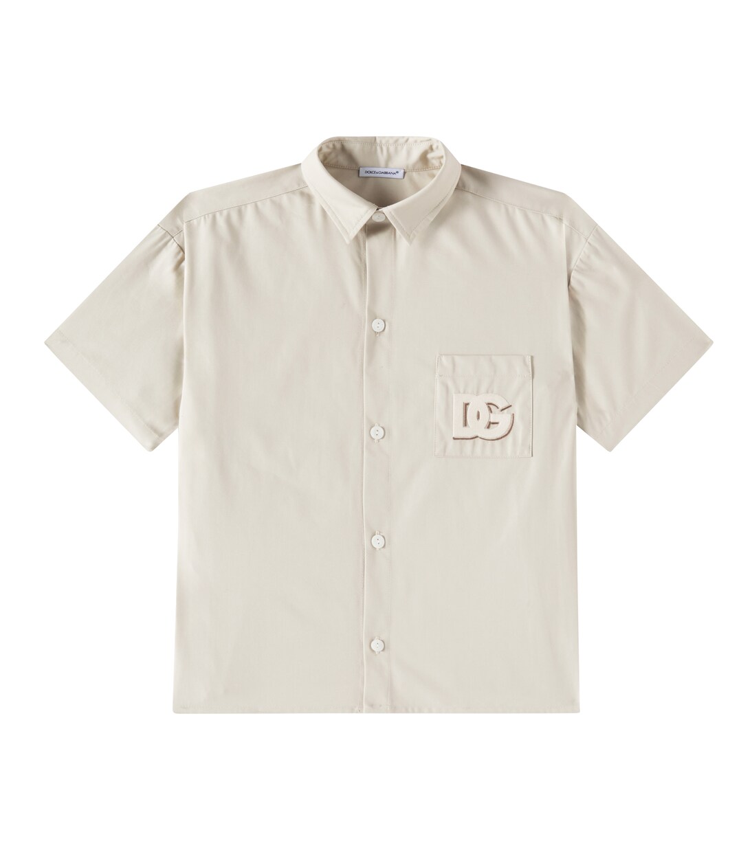 DG cotton-blend gabardine shirt | Dolce&Gabbana Kids