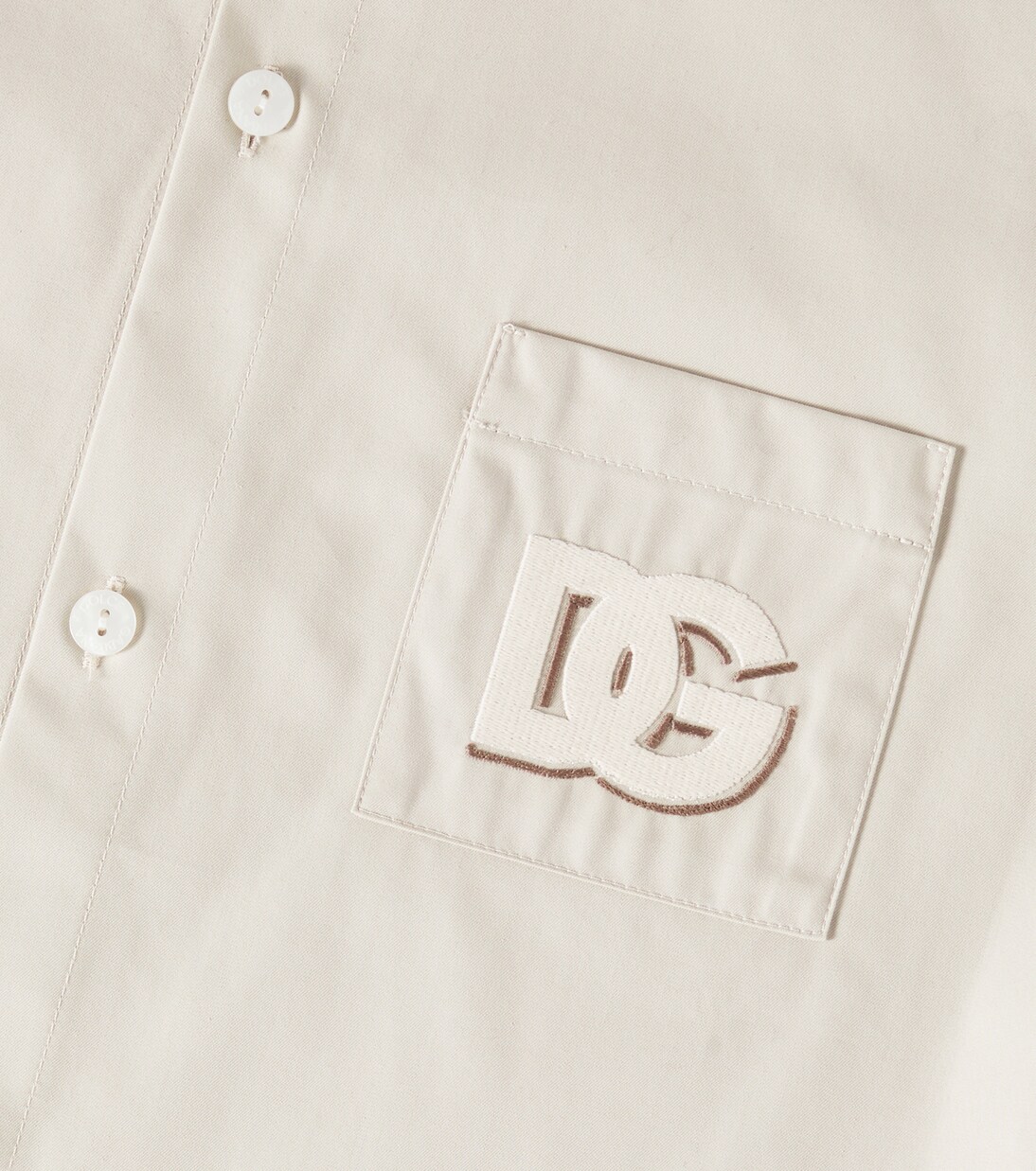 DG cotton-blend gabardine shirt | Dolce&Gabbana Kids