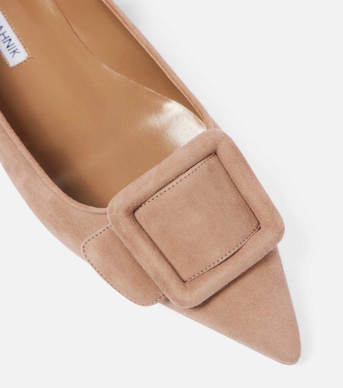 Maysalepumpflat suede ballet flats | Manolo Blahnik