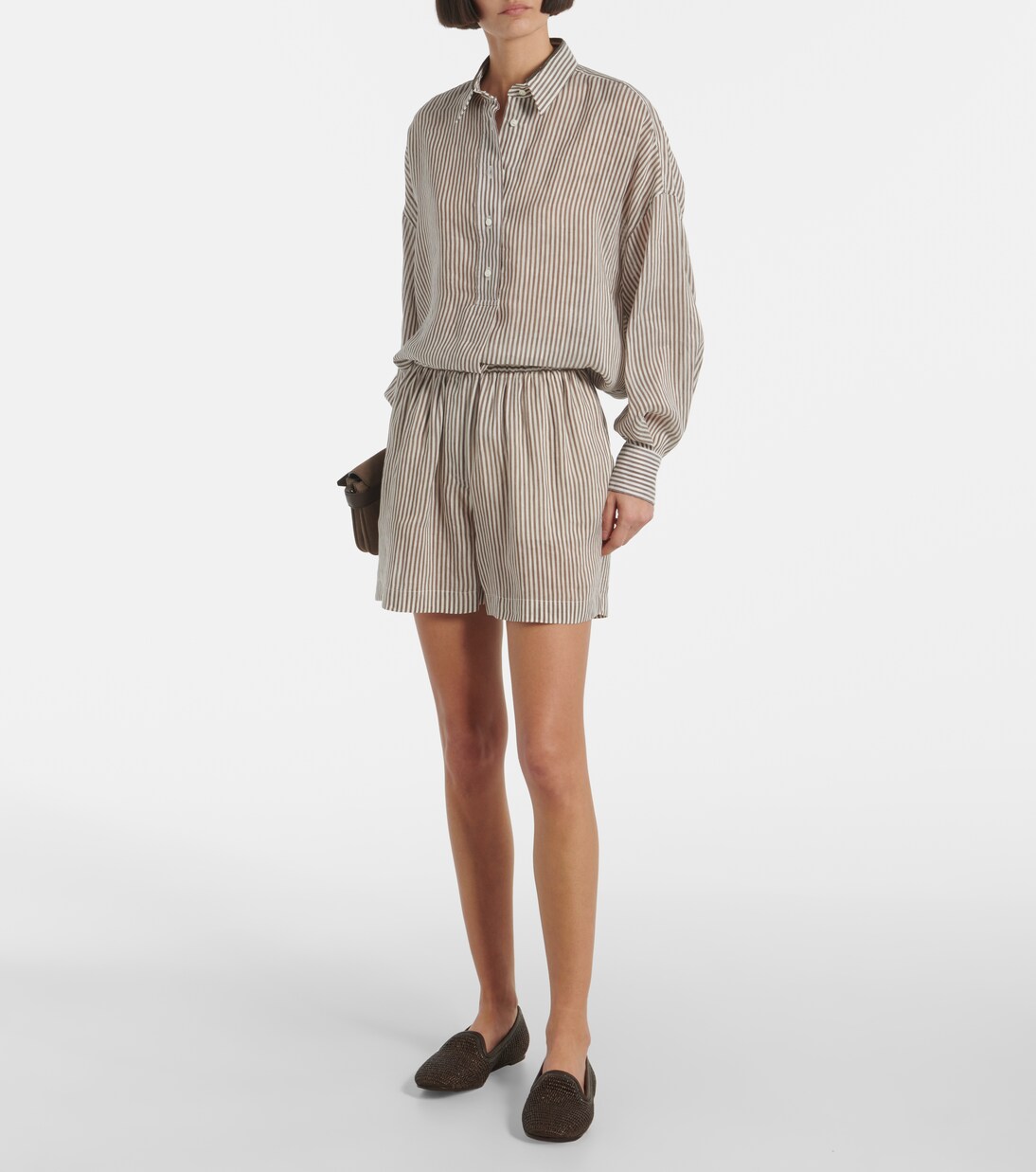 Shorts aus Leinen und Seide | Brunello Cucinelli