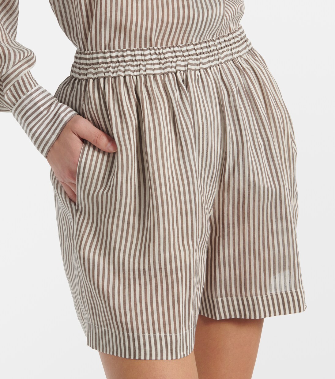 Shorts aus Leinen und Seide | Brunello Cucinelli