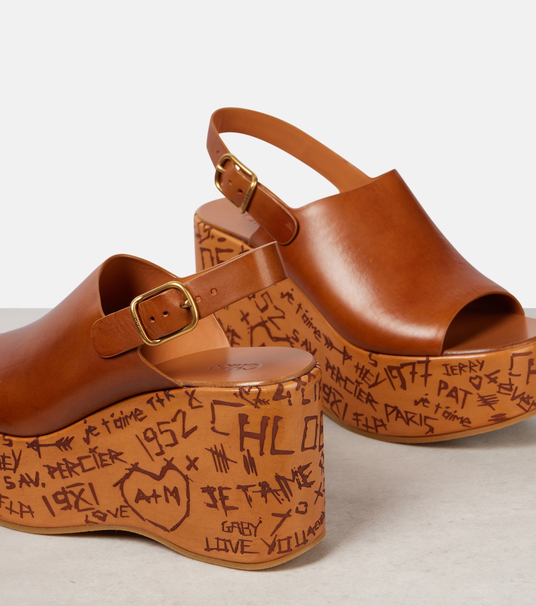 Maxime leather wedges | Chloé