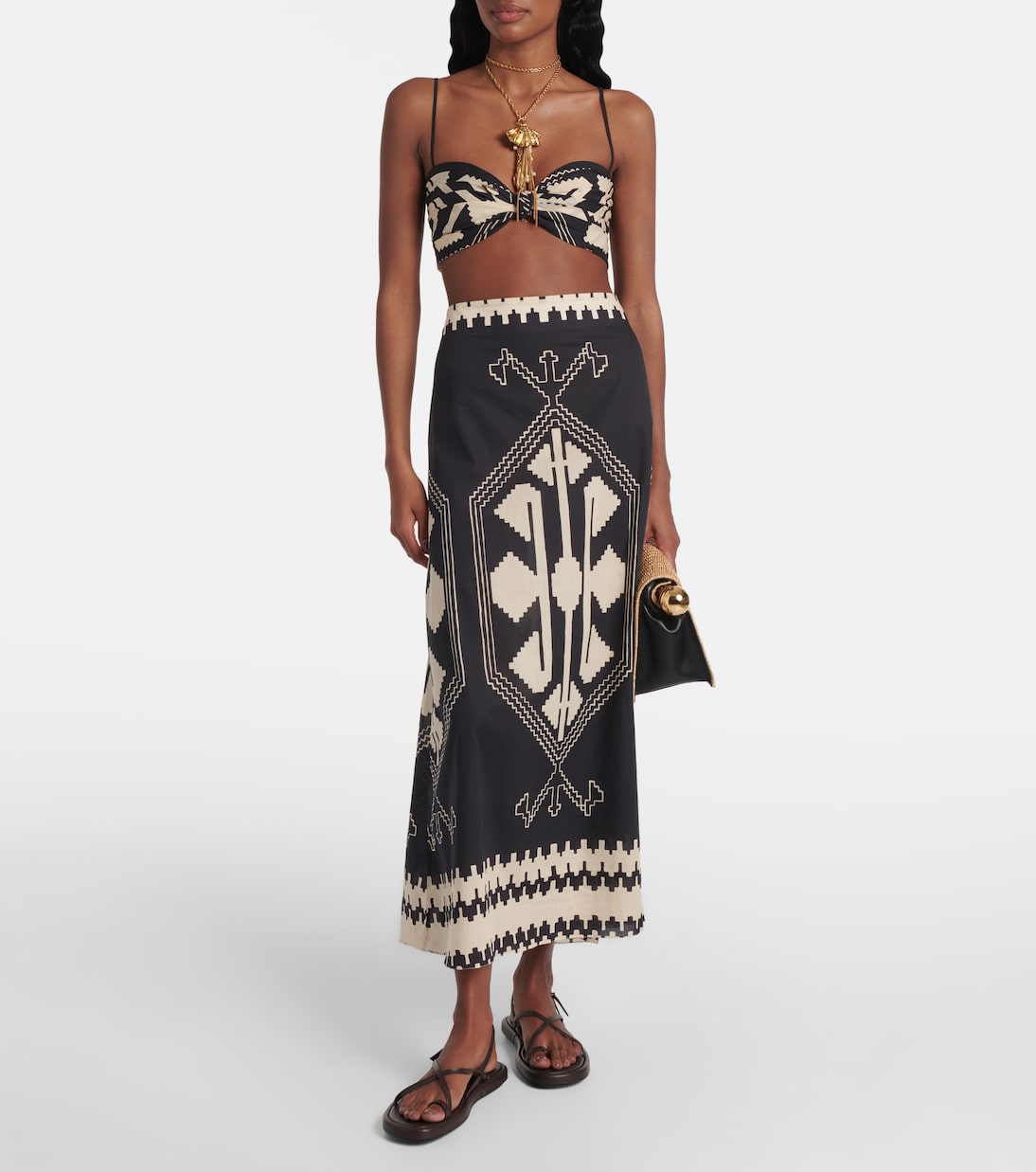 Bedrucktes Bralette aus Baumwolle | Johanna Ortiz