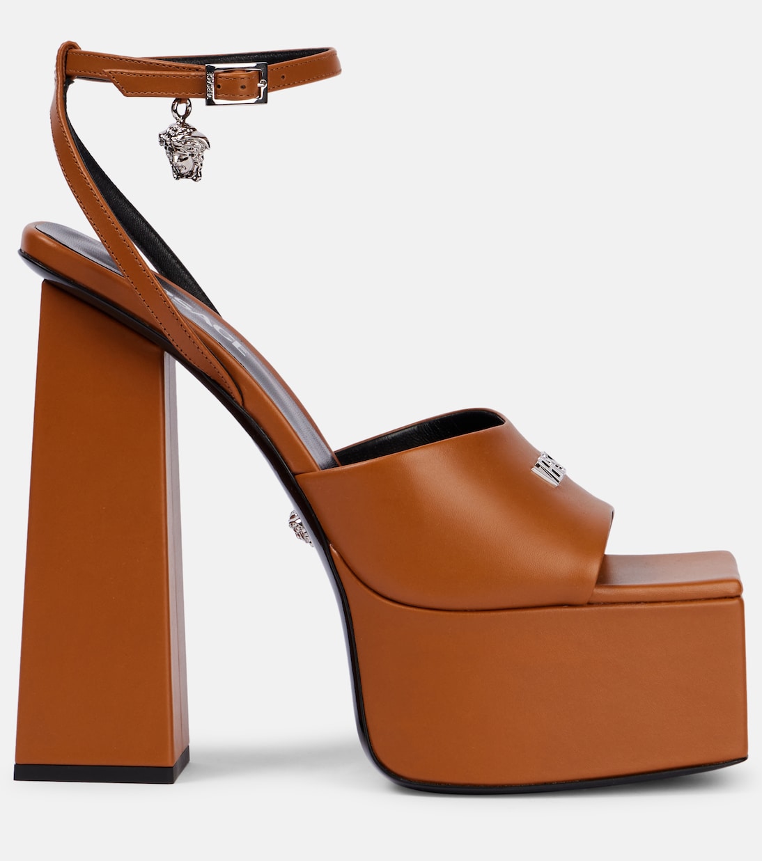 150 leather platform sandals | Versace