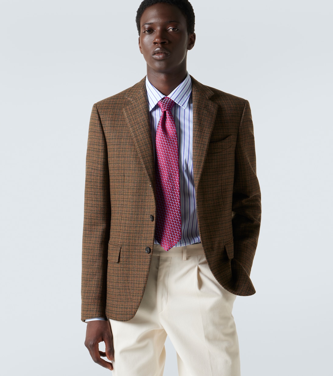 Silk jacquard tie | Charvet