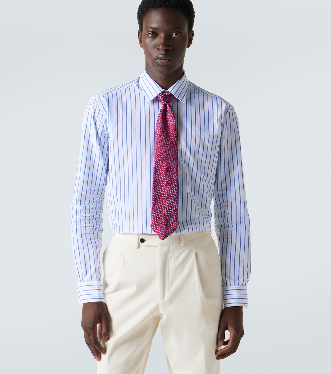 Silk jacquard tie | Charvet