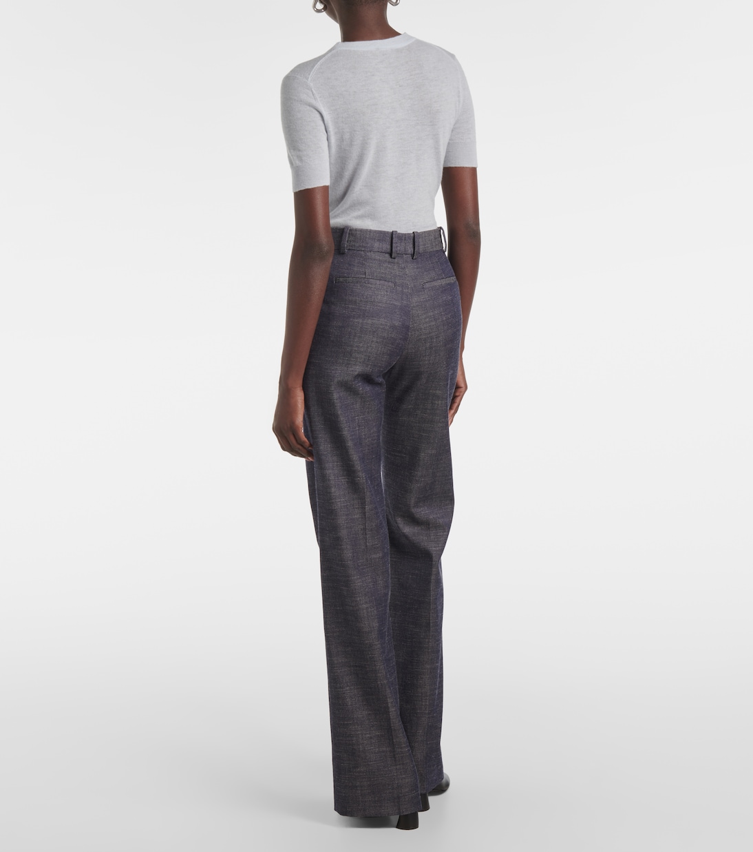 Pantaloni flared Morissey in lana e cotone | Joseph