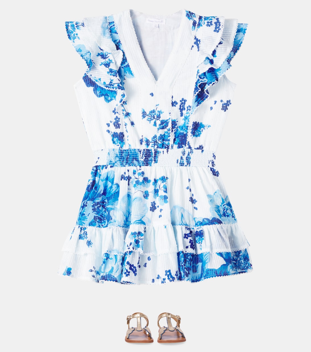 Camila ruffled floral cotton dress | Poupette St Barth Kids