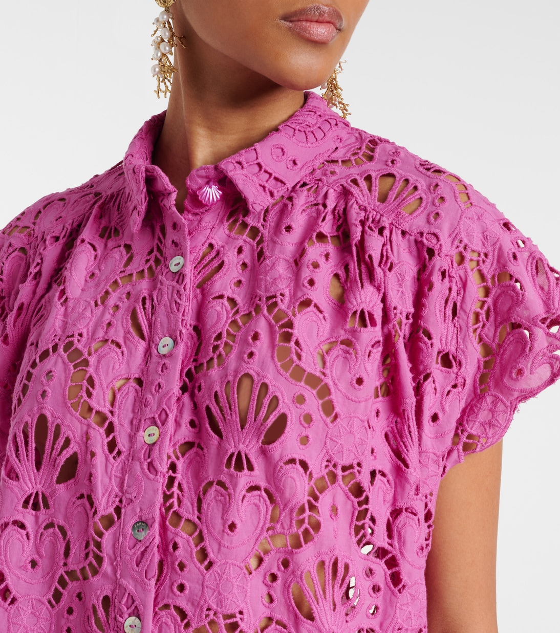 Hemd aus Baumwollspitze | Farm Rio