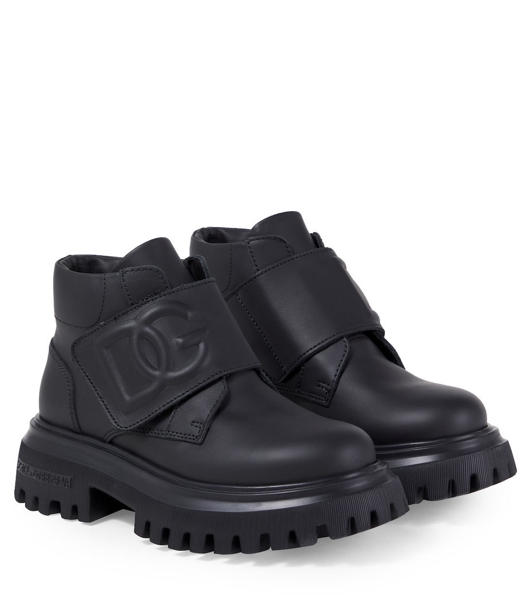 Botas DG de piel grabada | Dolce&Gabbana Kids
