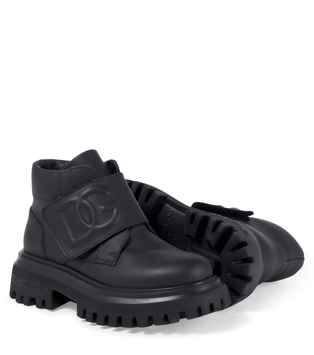 Botas DG de piel grabada | Dolce&Gabbana Kids