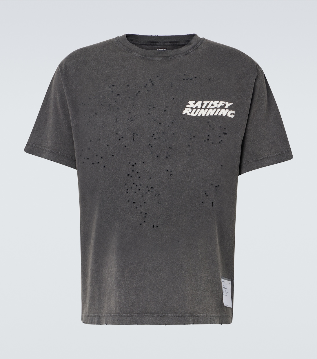 MothTech distressed cotton jersey T-shirt | Satisfy