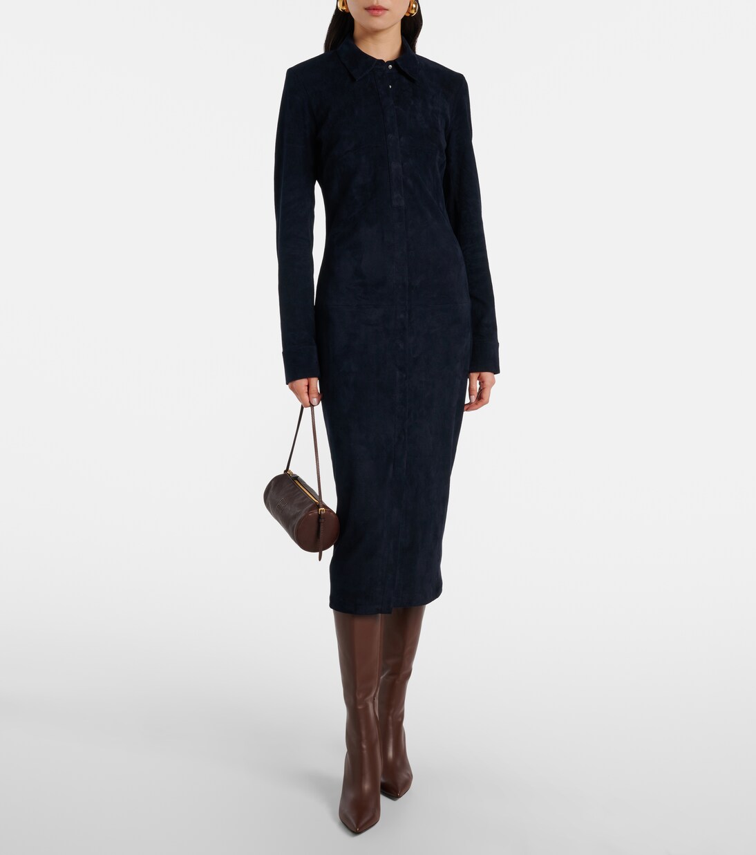 Robe chemise Becky en daim | Stouls