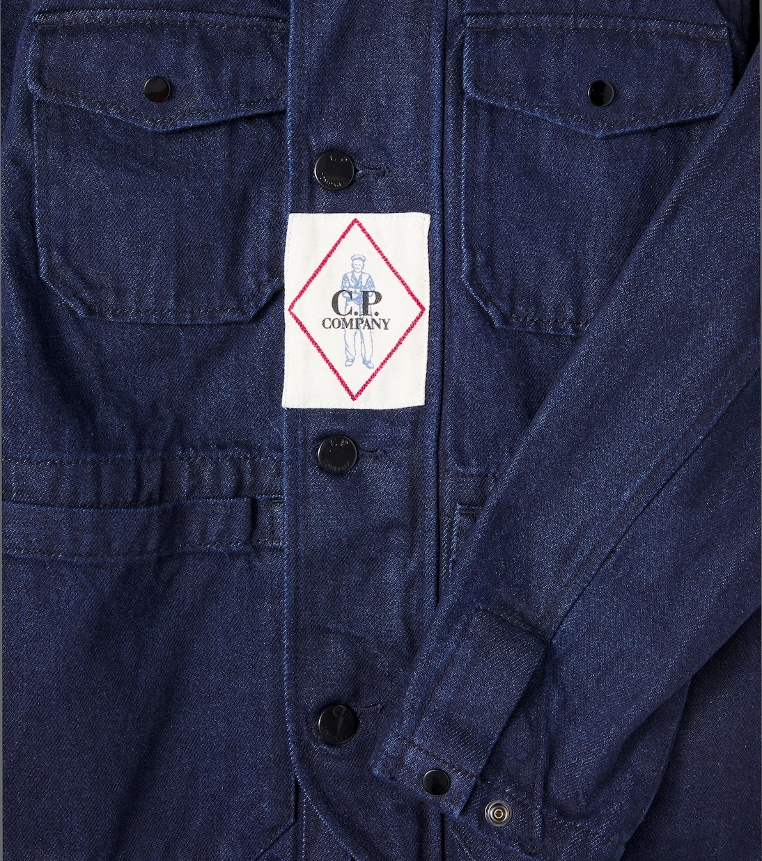 Chaqueta de denim de algodón con logo | C.P. Company Kids