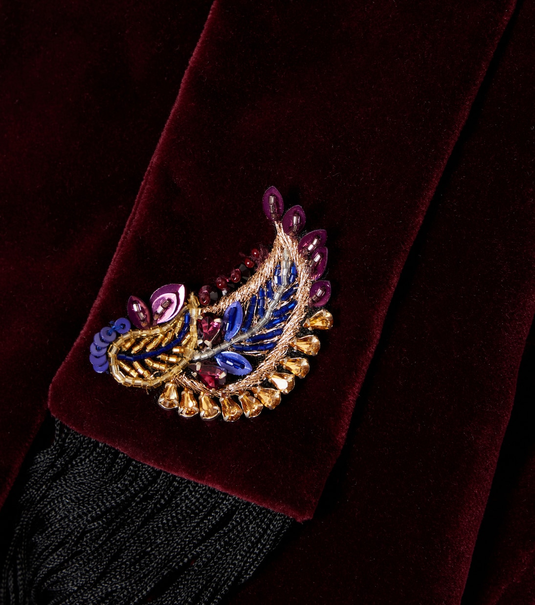 Verzierter Schal aus Baumwollsamt | Etro