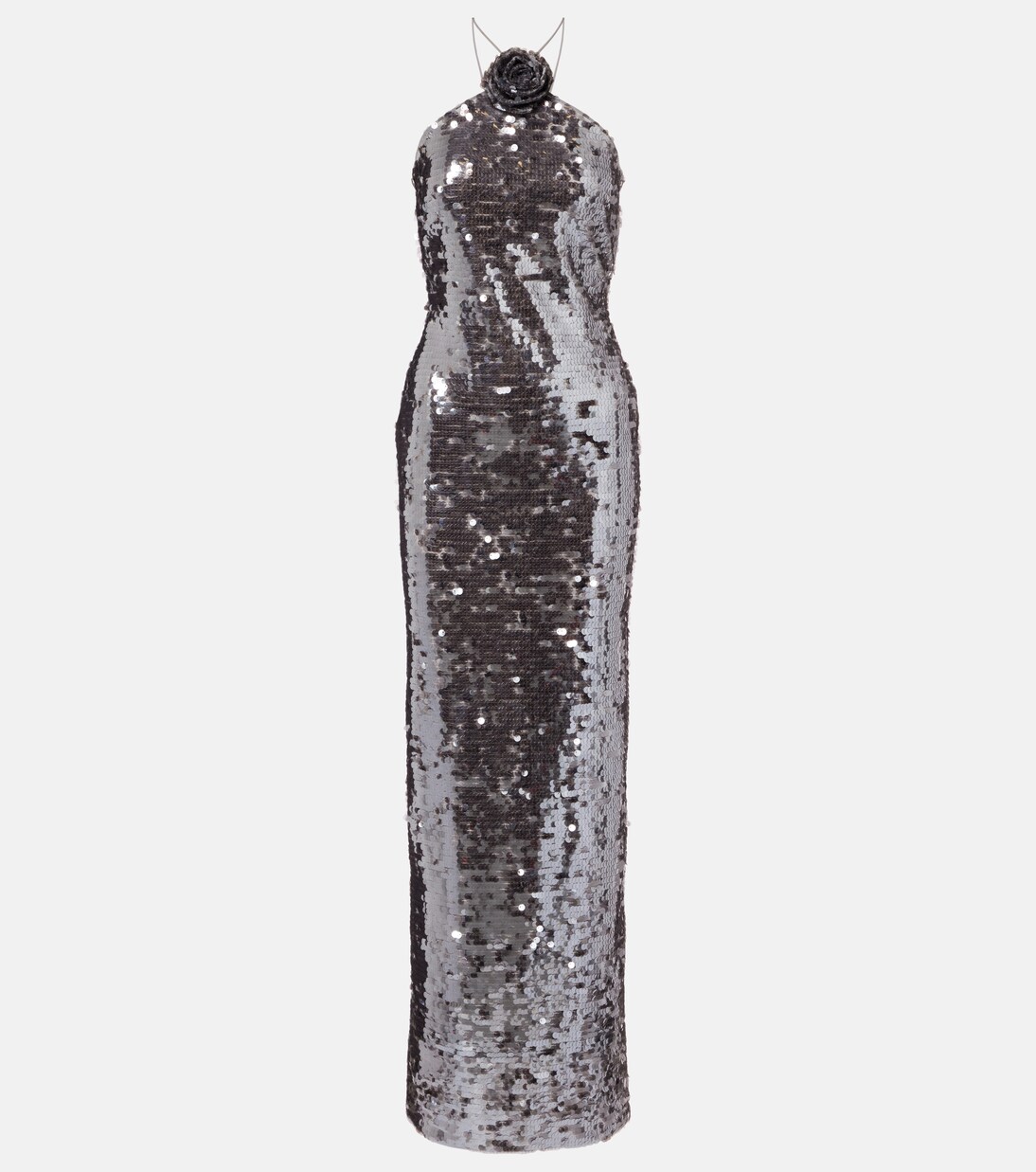 Floral-appliqué sequined gown  | Magda Butrym