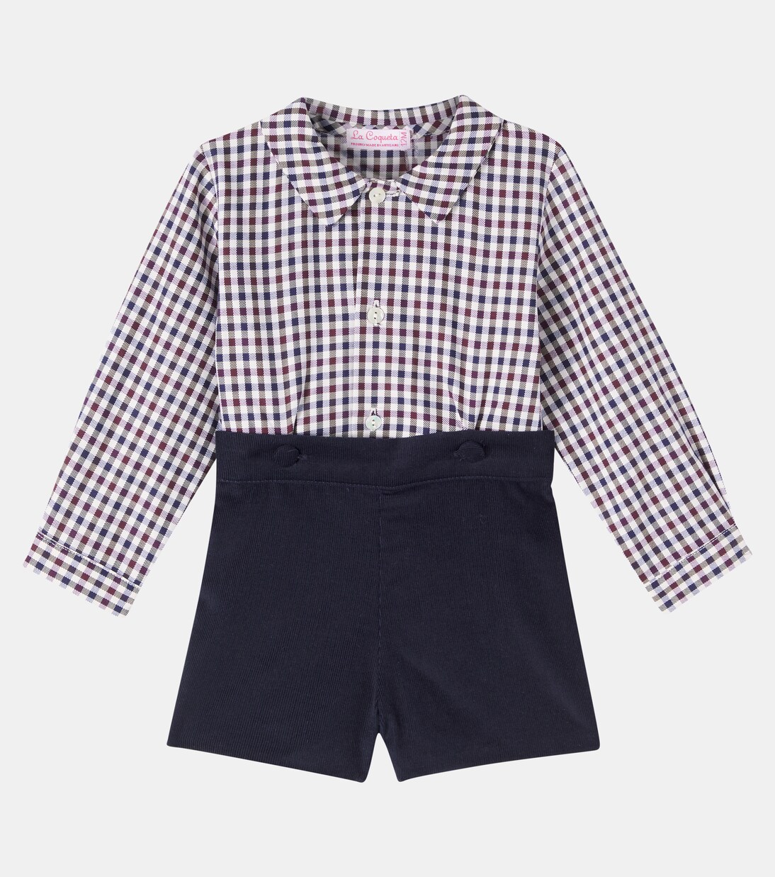Baby - Camicia e shorts Arlo in cotone a quadri | La Coqueta