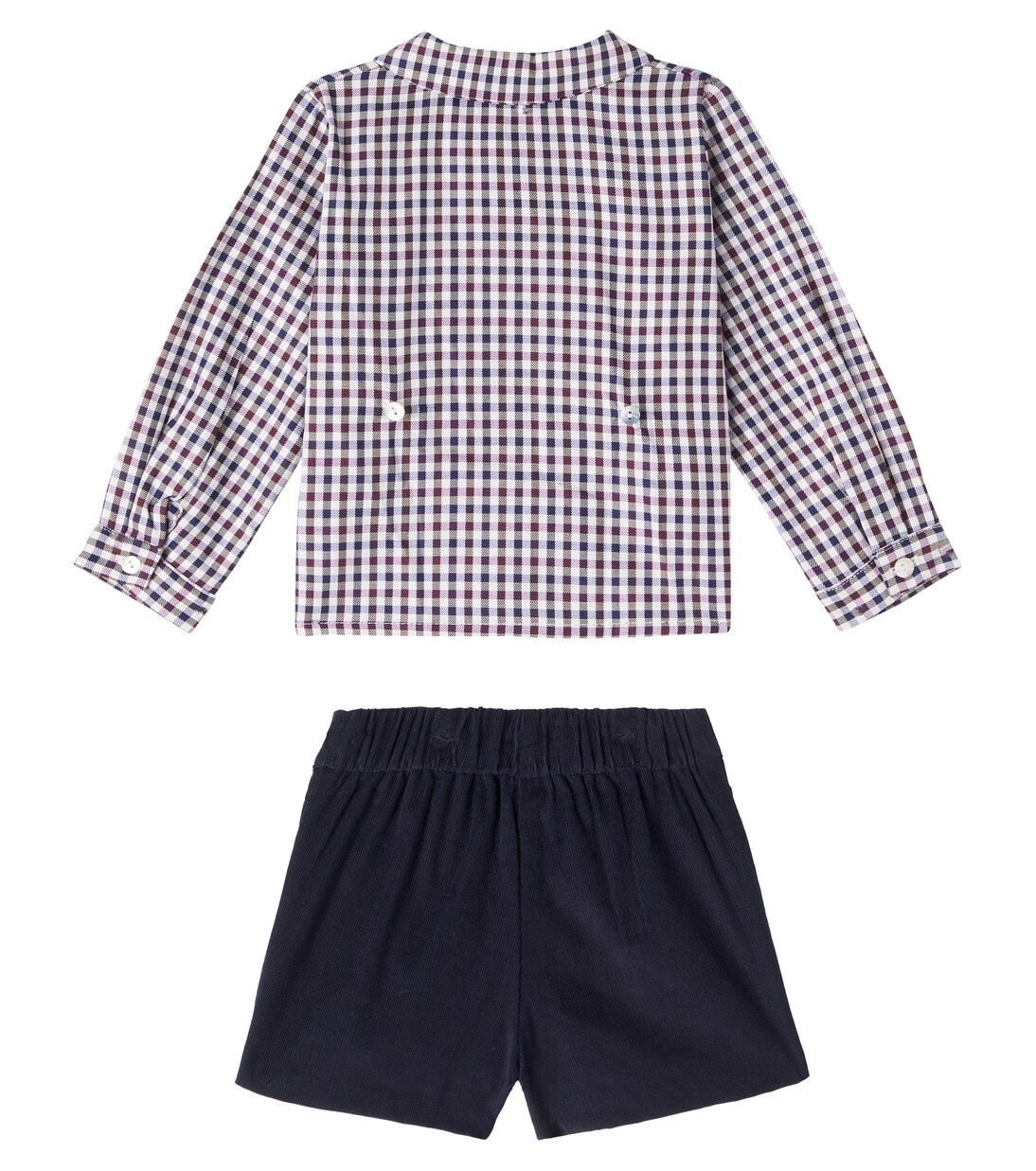 Baby - Camicia e shorts Arlo in cotone a quadri | La Coqueta