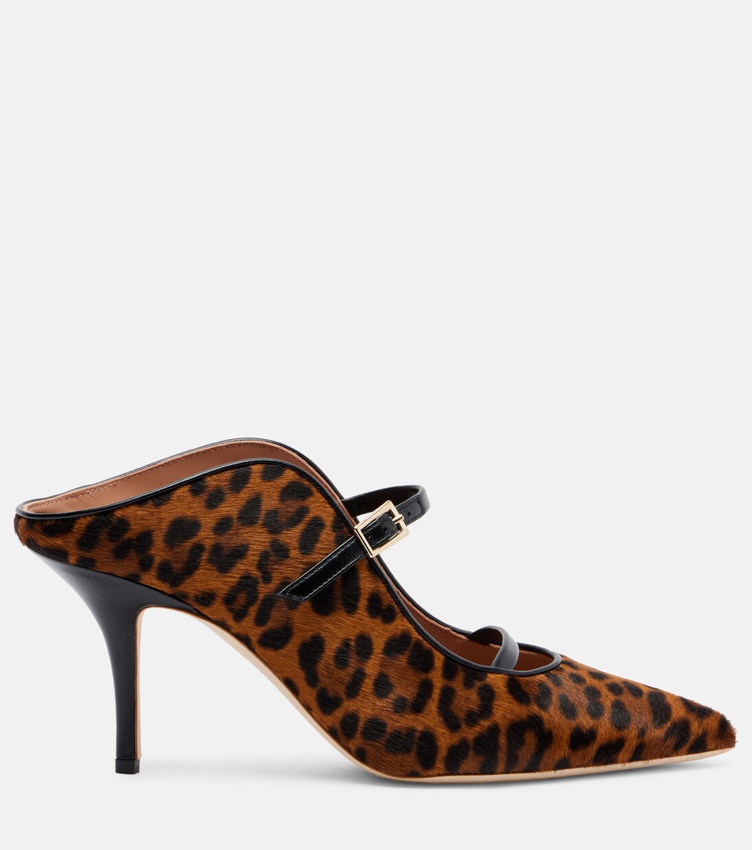 Mules Gala 70 en cuir façon poulain à motif léopard | Malone Souliers
