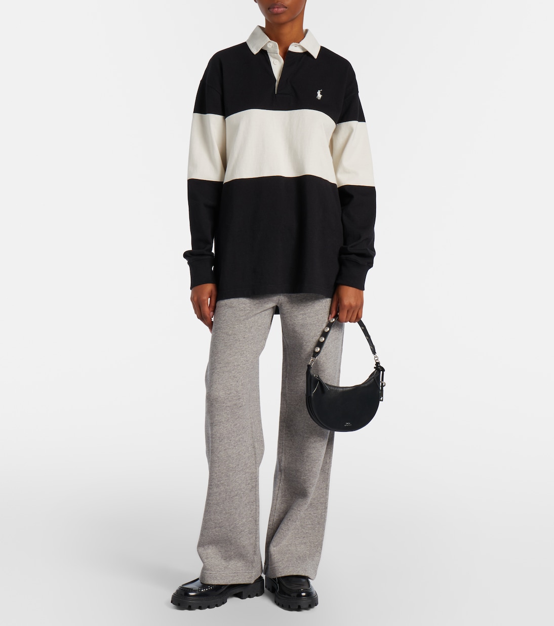 Polo ID Mini studded leather shoulder bag | Polo Ralph Lauren