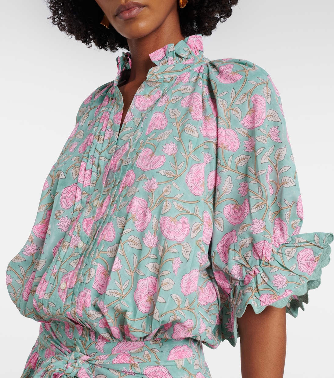 Floral cotton minidress | Juliet Dunn