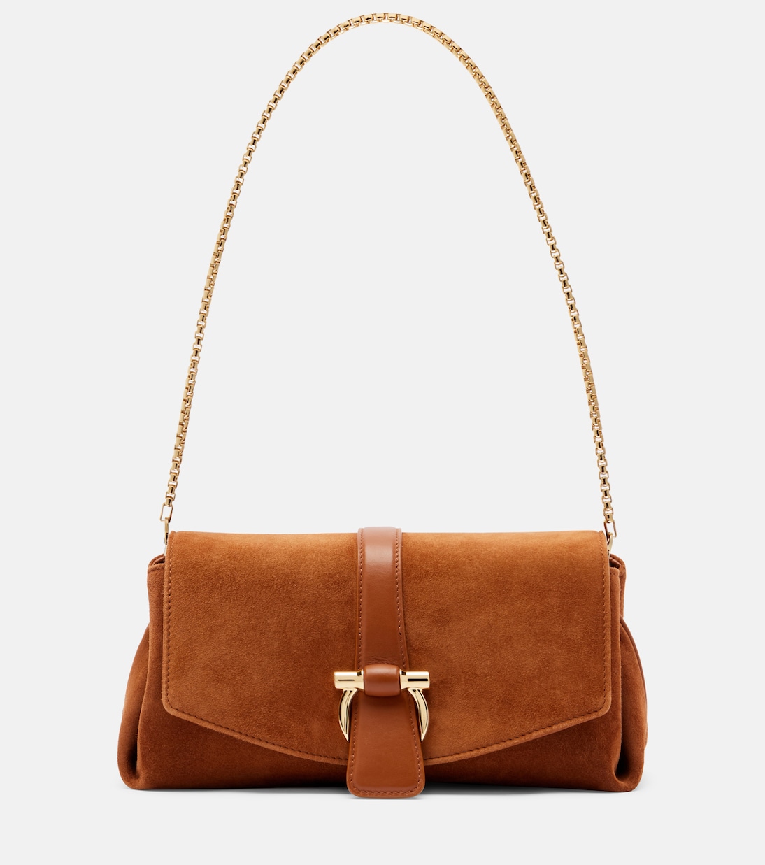 Flap Small suede shoulder bag | Ferragamo
